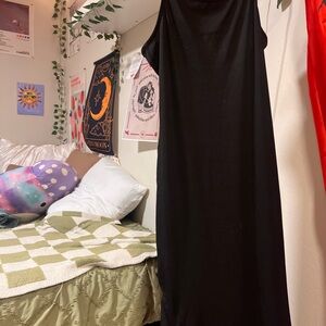 Black Maxi Dress with Slit